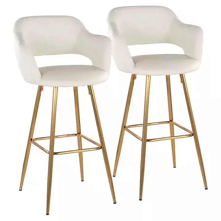 Discount Faux Leather Marge Bar Stools, Set of 2 Bar Stools & Counter Height Stools