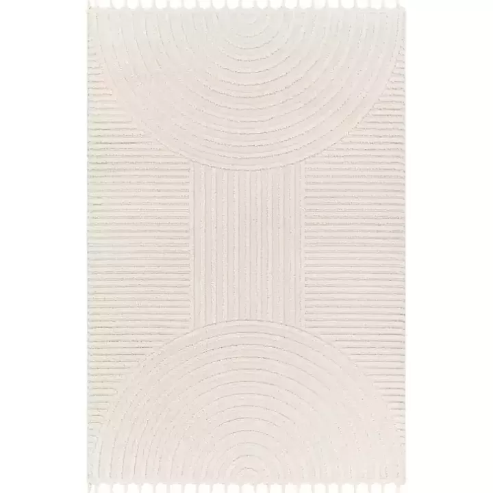 Flash Sale Geometric Lines Tassel Area Rug, 5x7 Area Rugs