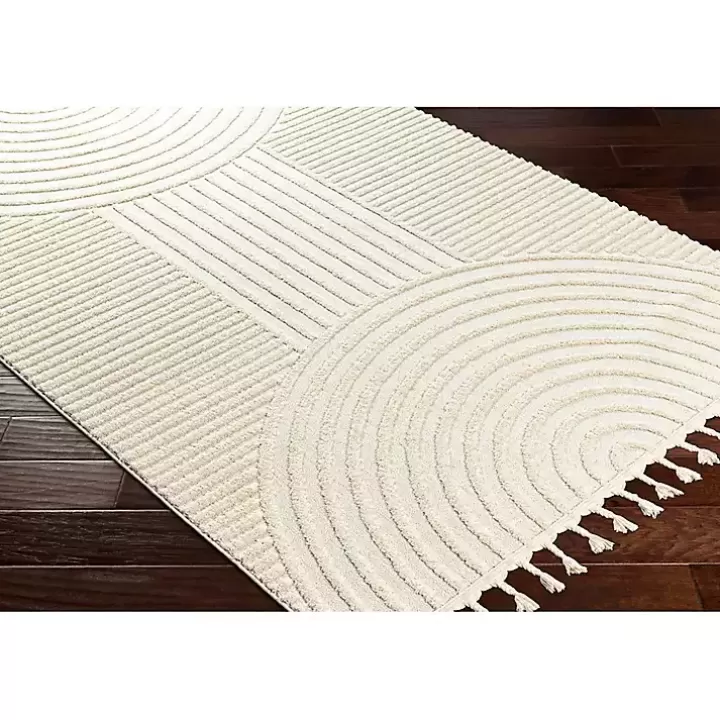 Flash Sale Geometric Lines Tassel Area Rug, 5x7 Area Rugs
