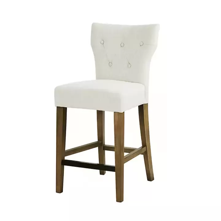 Cheap Ivory Harrison Tufted Counter Stool Bar Stools & Counter Height Stools