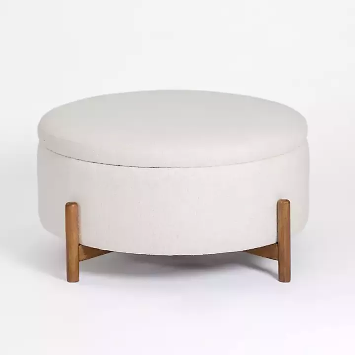 Flash Sale Round Storage Coffee Table Ottoman Coffee Tables