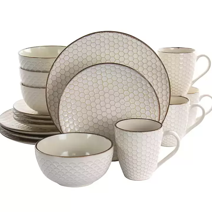 Clearance Stoneware Texture 16-pc. Dinnerware Set Dinnerware