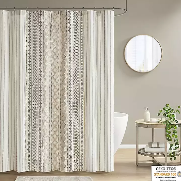 Online Textured Chenille Shower Curtain Shower Curtains