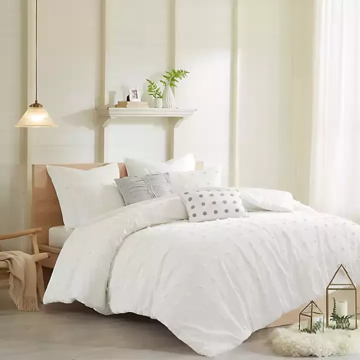 Clearance Tufted Cotton 7-pc. Full/Queen Duvet Set Duvets