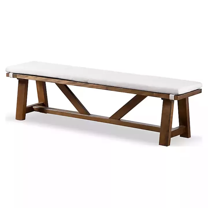 Discount Upholstered Rustic Wood Katie Dining Bench Dining Chairs