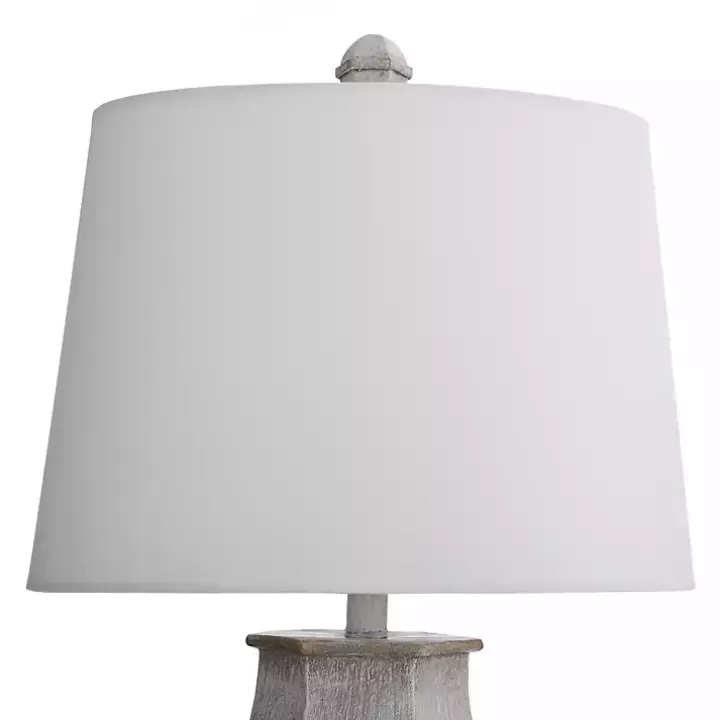 Online Ivory Wirebrushed Oval Table Lamp Table Lamps