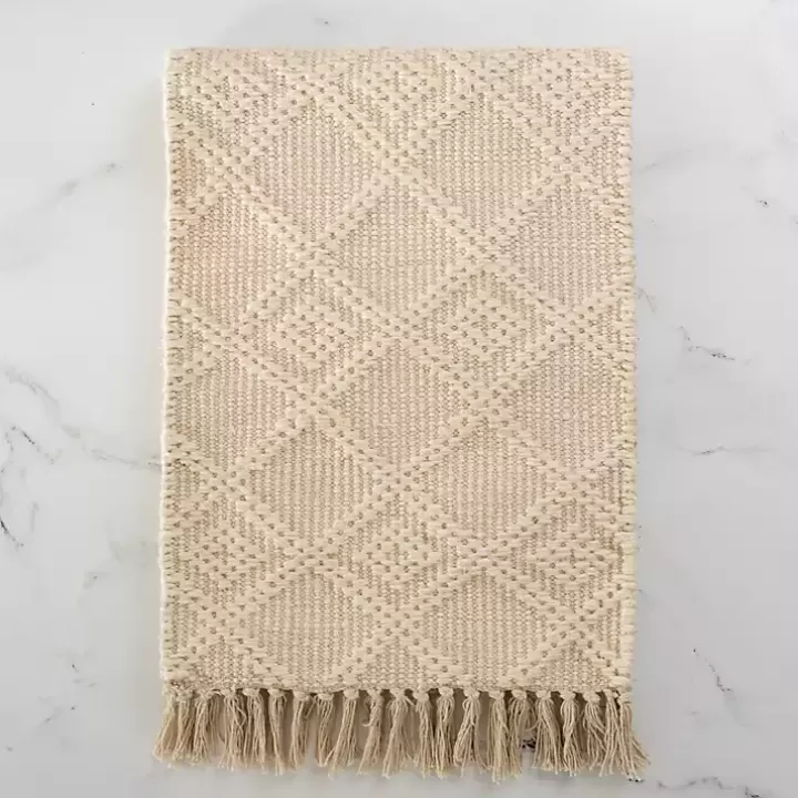 Fashion Woven Lattice Tasseled Table Runner Table Linens