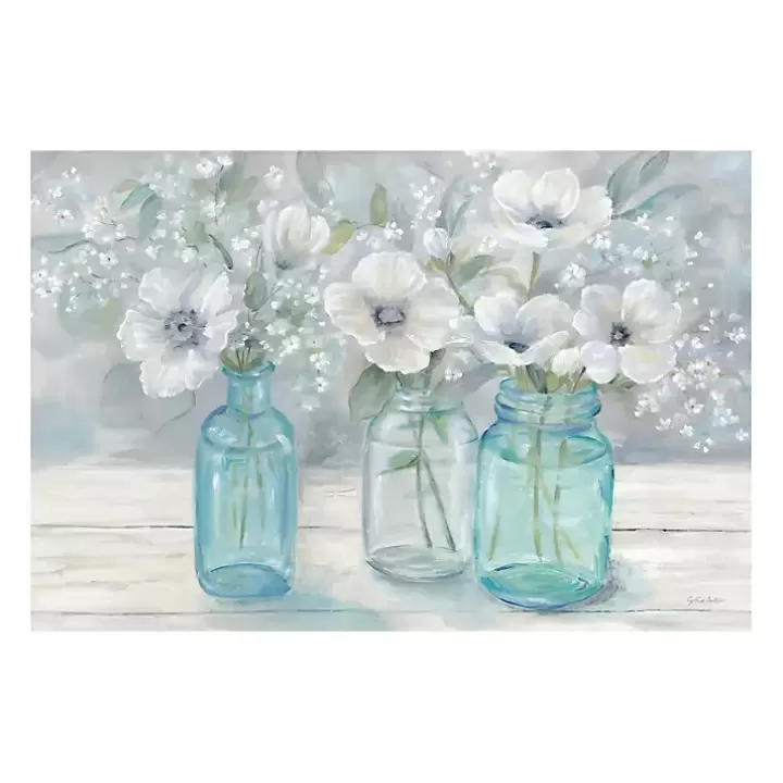 Outlet Jar Bouquet Landscape Giclee Canvas Art Print Canvas Art