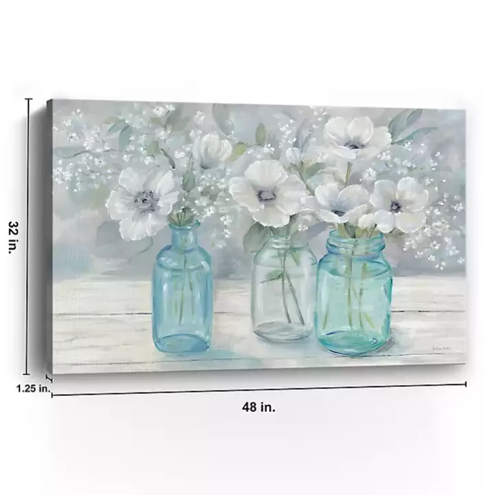 Outlet Jar Bouquet Landscape Giclee Canvas Art Print Canvas Art