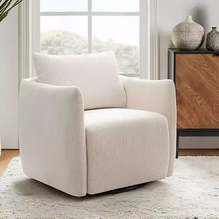 Clearance Jerri Corduroy Swivel Accent Chair Accent Chairs