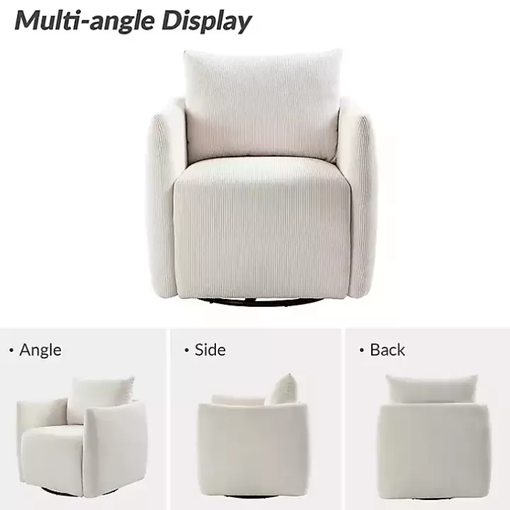 Clearance Jerri Corduroy Swivel Accent Chair Accent Chairs