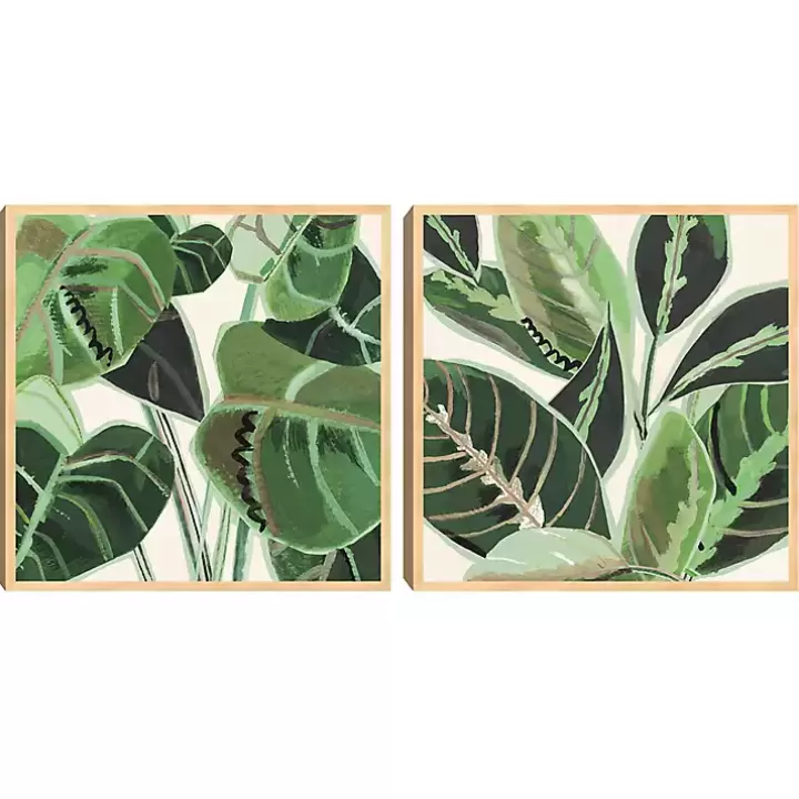 Best Jungle Close Up Framed Canvas Art Prints, Set of 2 Canvas Art