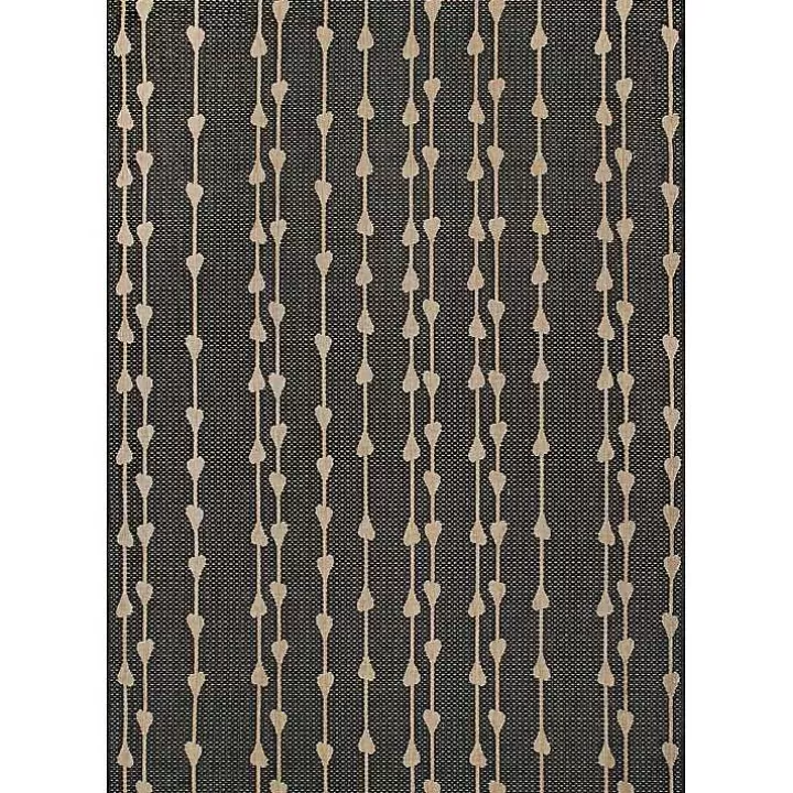 New Kendall Gray Vertical Teardrop Outdoor Rug, 5x8 Area Rugs