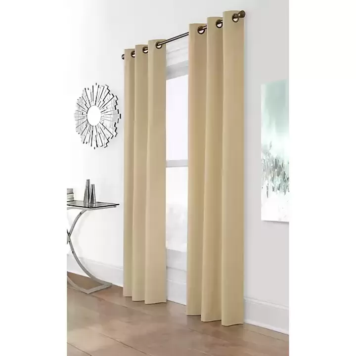 Fashion Khaki Room Darkening Curtain Panel Set, 95 in. Curtains & Drapes