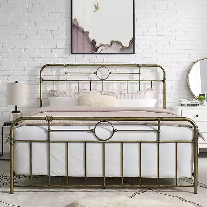 Hot King Size Bronze Pipe Bed Frame Beds & Headboards