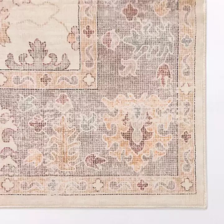New Kira Traditional Washable Area Rug, 5x8 Area Rugs