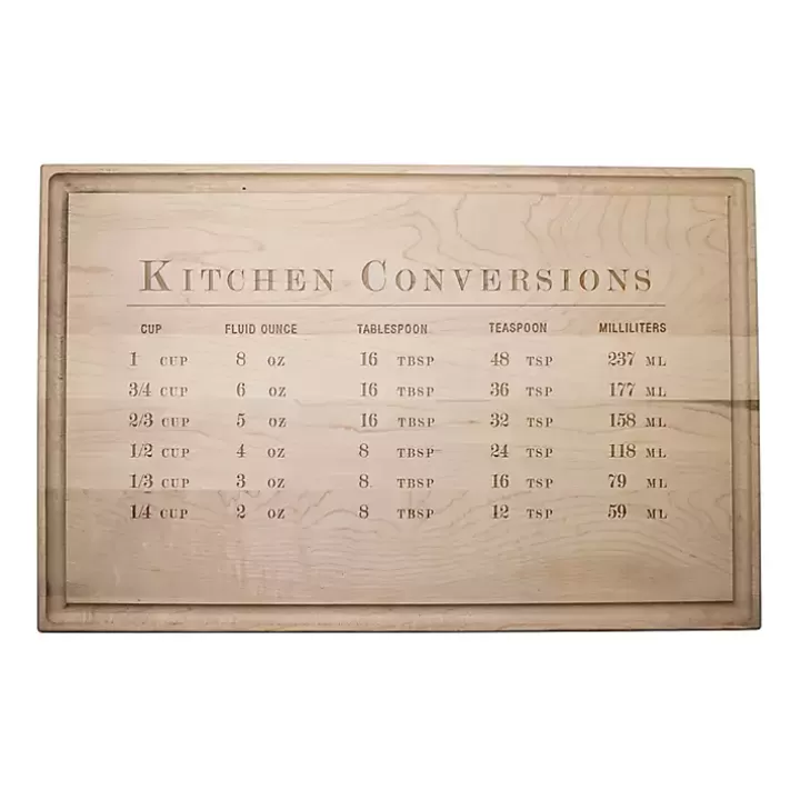 Online Kitchen Conversions Maple Wood Cutting Board Serving & Entertaining