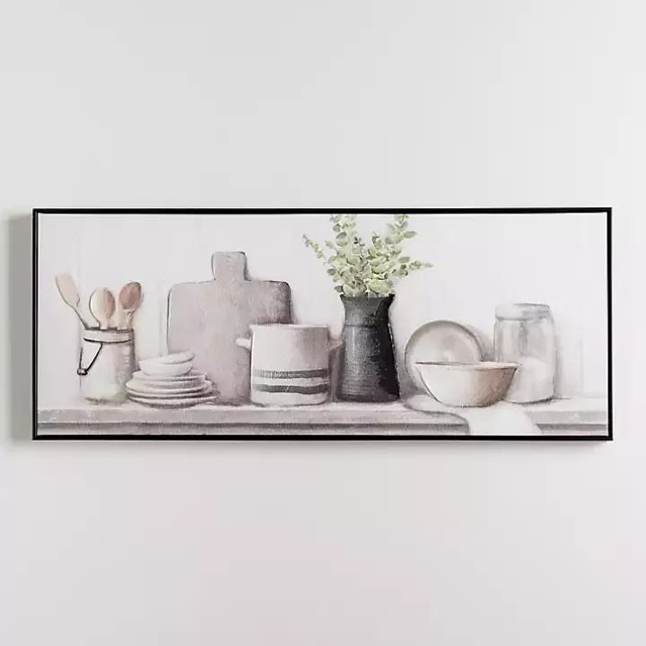 Sale Kitchen Counter Framed Canvas Art Print Canvas Art