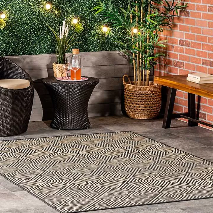 Online Kylie Gray Modern Abstract Outdoor Rug, 8x10 Outdoor Rugs