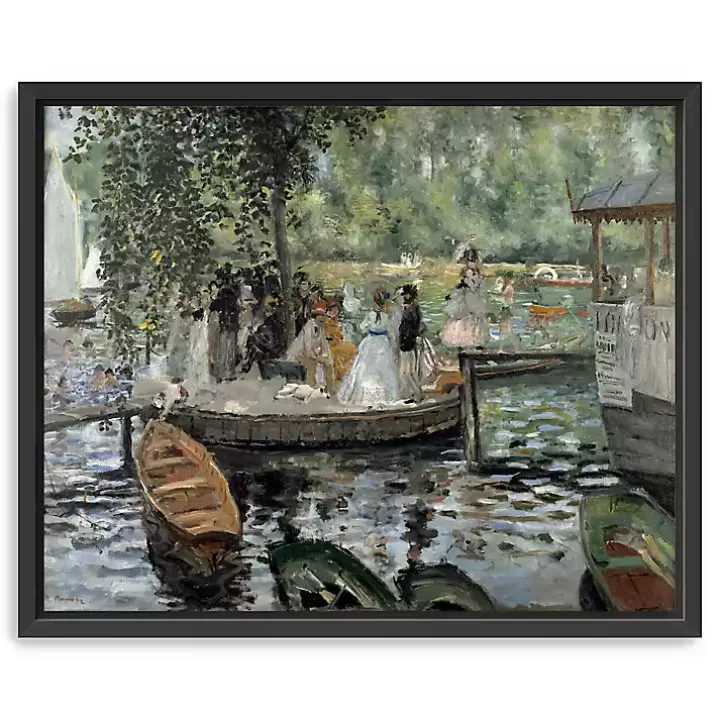 Shop La Grenouillère Framed Canvas Art Print, 26x32 Canvas Art