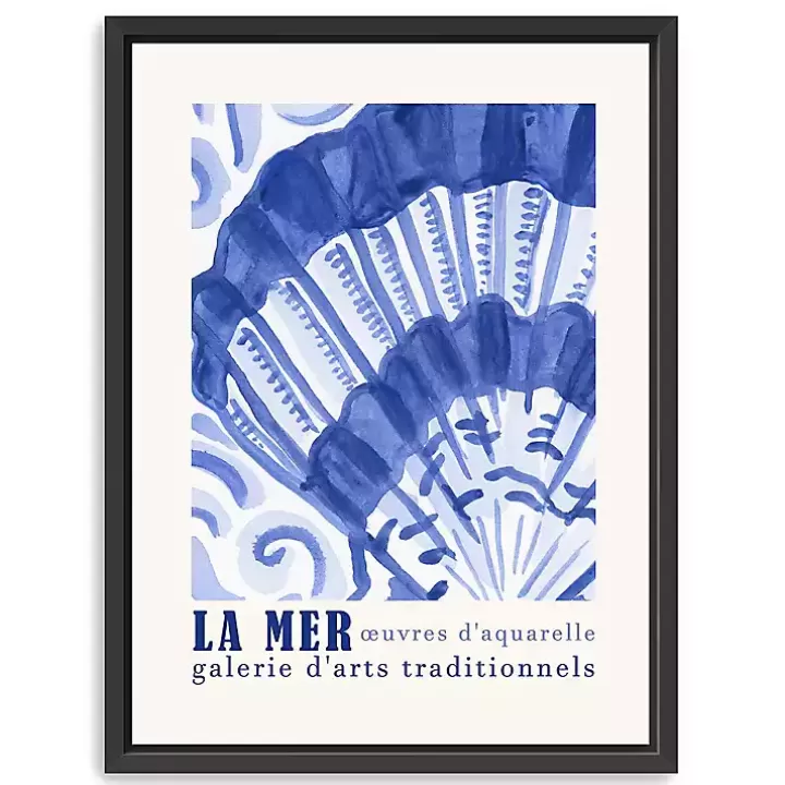 New La Mer Poster II Framed Canvas Art Print Canvas Art