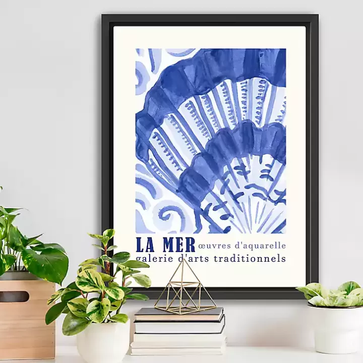 New La Mer Poster II Framed Canvas Art Print Canvas Art