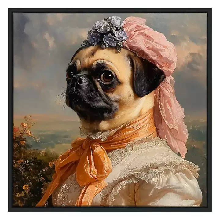 Outlet Lady Petunia Pugington Framed Art Print Canvas Art