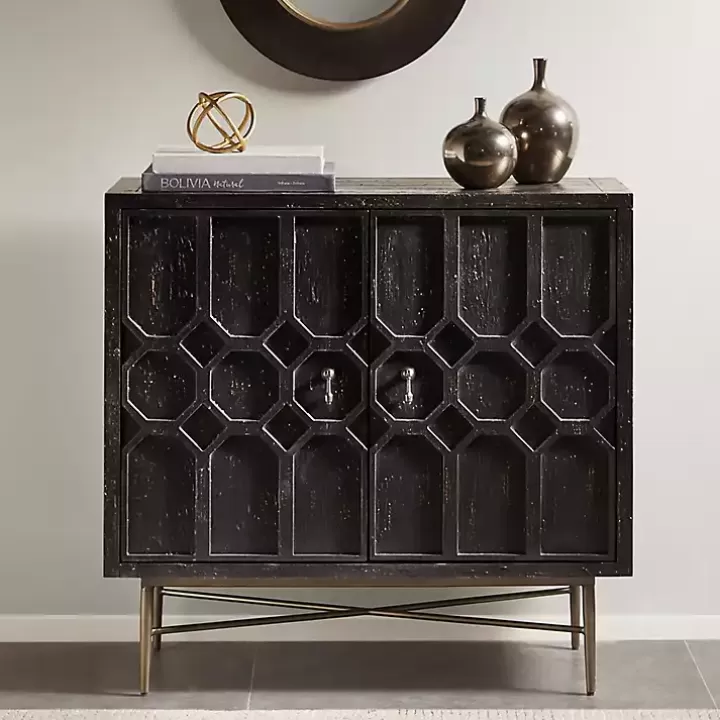 Discount Laini Distressed Modern Carved Cabinet Cabinets & Sideboards