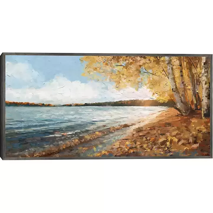 New Lakeside Colors Framed Canvas Art Print Canvas Art
