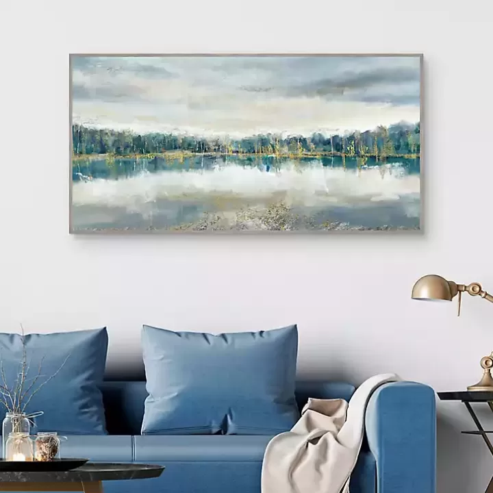 Cheap Lakeside Luxe Framed Canvas Art Print Canvas Art