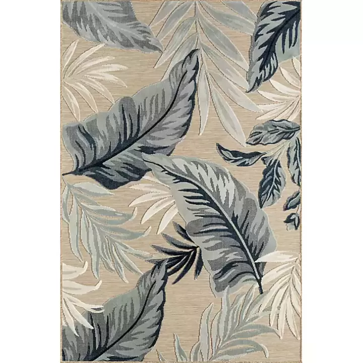 Best Large Print Tropical Leaf Outdoor Area Rug, 7x9 Outdoor Rugs