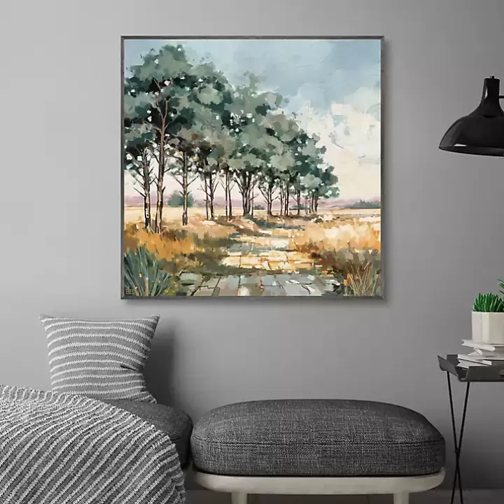 Cheap Late Summer Path Framed Canvas Art Print Canvas Art