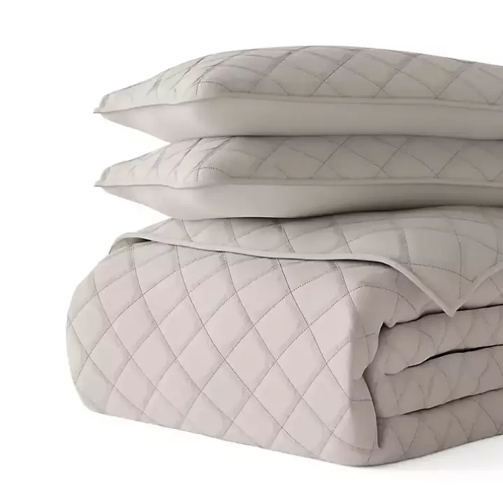 Discount Latte Stitched Diamond 2-pc. Twin Quilt Set Quilts