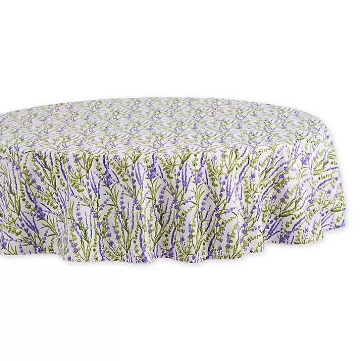 Cheap Lavender Fields Round Tablecloth Table Linens