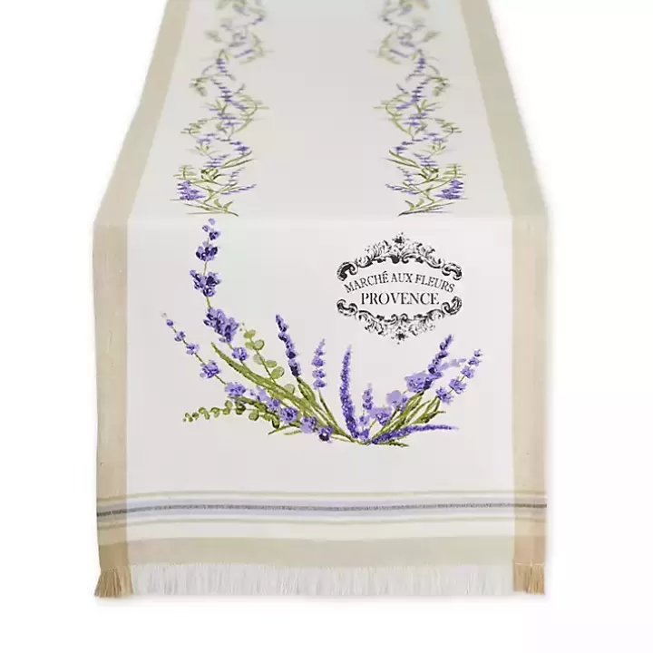 Hot Lavender Garland Cotton Table Runner Table Linens