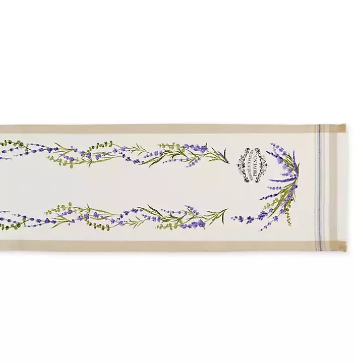 Hot Lavender Garland Cotton Table Runner Table Linens