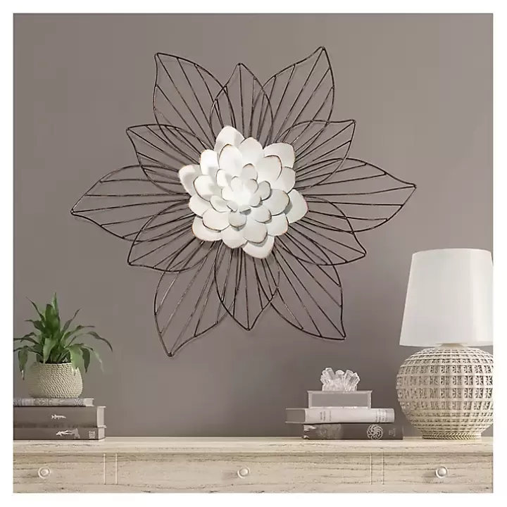 Online Layered Flower Metal Wall Plaque Wall Plaques