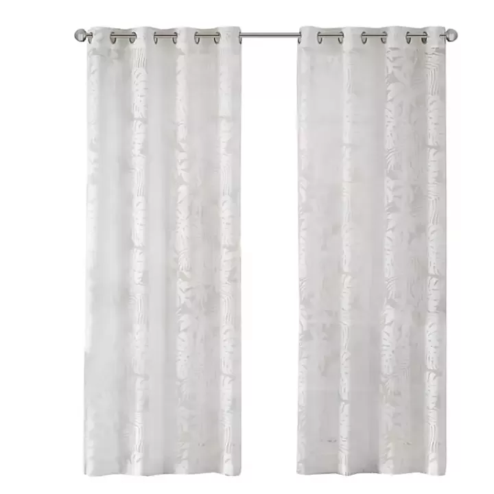 Online Leilani Palm Leaf Curtain Panel, 63 in. Curtains & Drapes