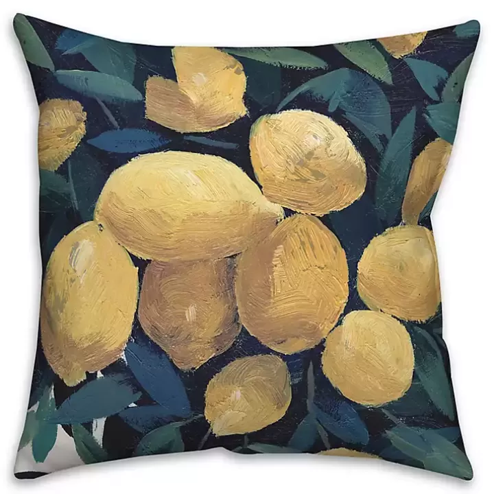 Hot Lemon Tree Outdoor Throw Pillow Outdoor Cushions & Pillows