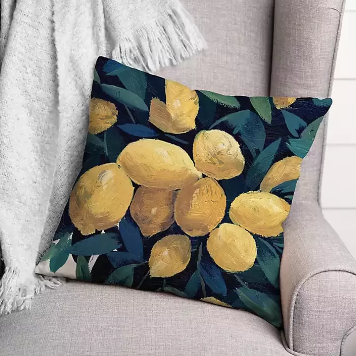 Hot Lemon Tree Outdoor Throw Pillow Outdoor Cushions & Pillows