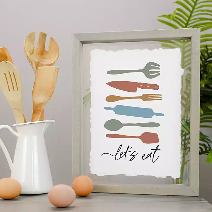 Flash Sale Let's Eat Framed Wall Plaque Wall Quotes & Signs
