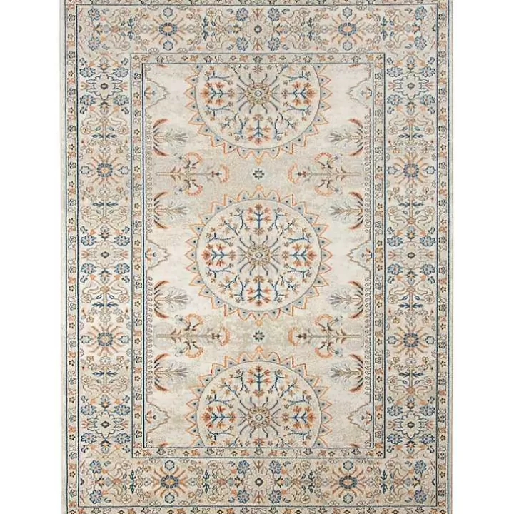 Fashion Light Beige Bohemian Area Rug, 7x9 Area Rugs