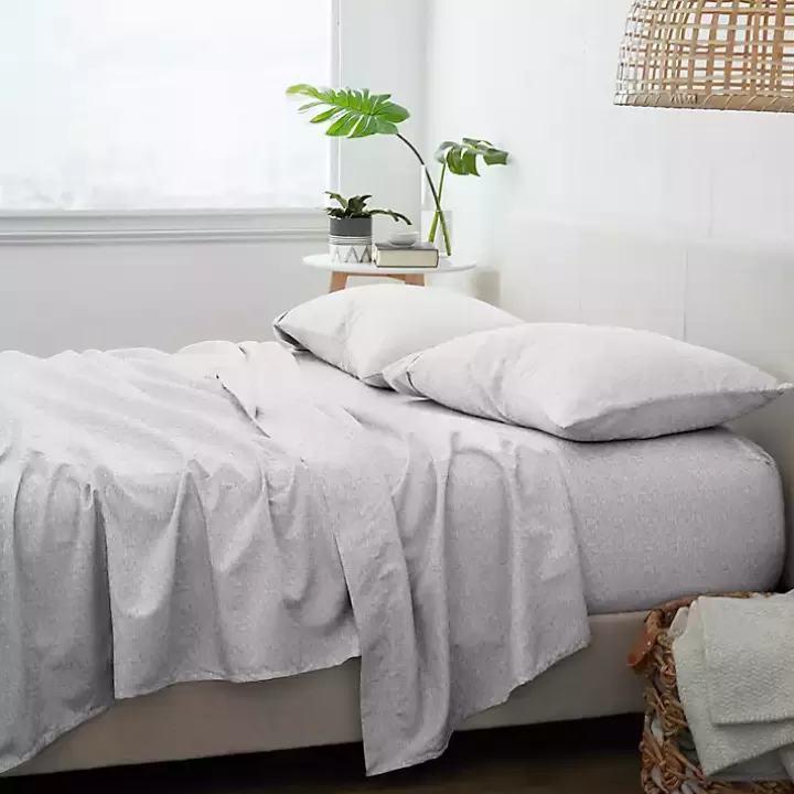 Cheap Light Chambray 4-pc. Full Bed Sheet Set Bed Sheets