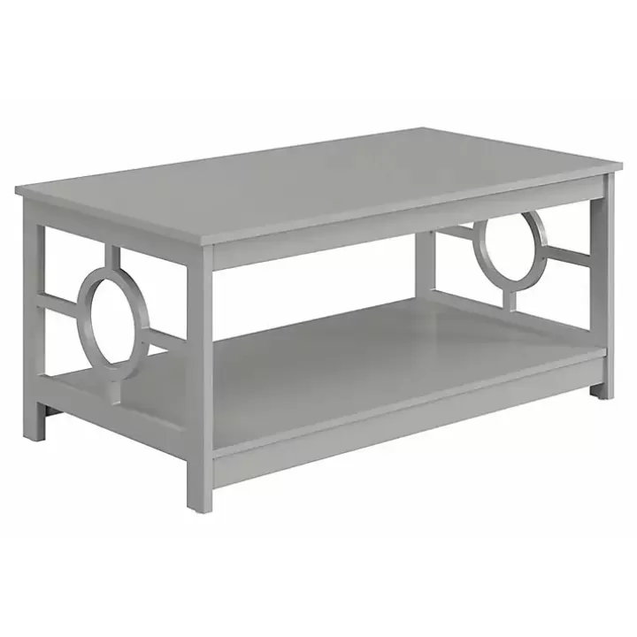 Outlet Light Circle Cut-Out Sides Coffee Table Coffee Tables