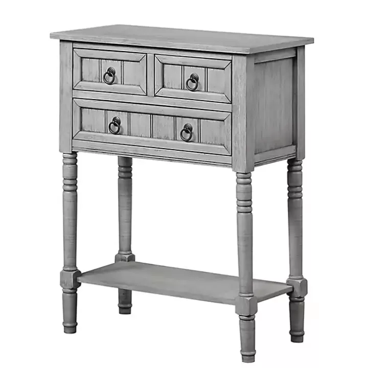 Best Light 3-Drawer Turned Legs Accent Table Accent & End Tables