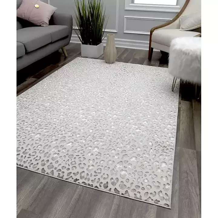 Online Light Leopard Textured Area Rug, 8x10 Area Rugs