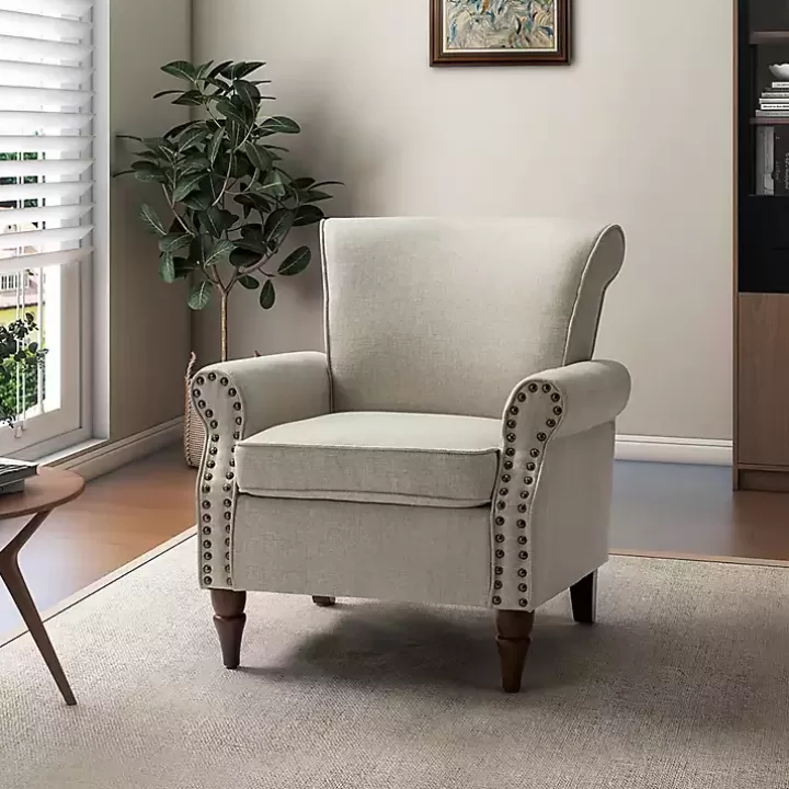 New Light Miriam Nailhead Trim Armchair Accent Chairs