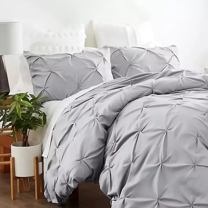 Shop Light Pinch Pleat 2-Pc. Twin Duvet Cover Set Duvets