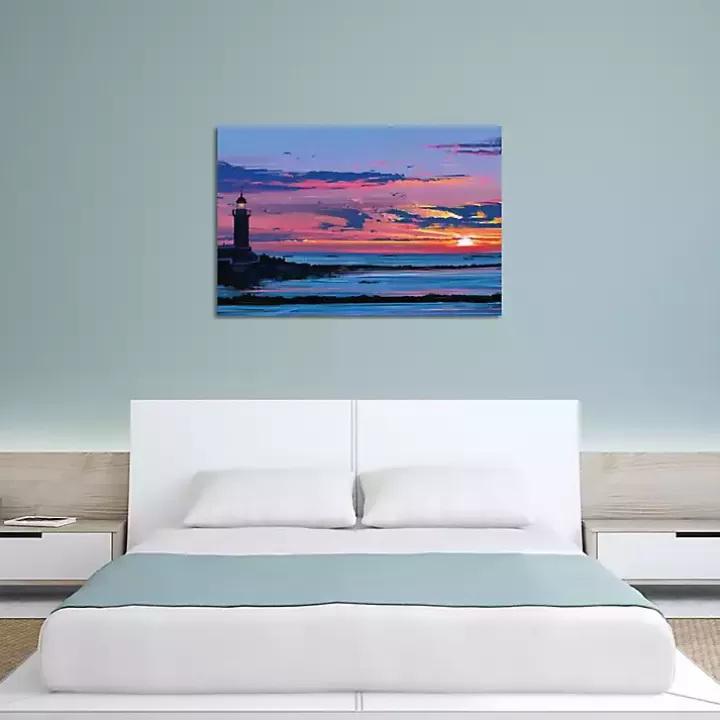 New Lighthouse Coastal Canvas Art Print Canvas Art