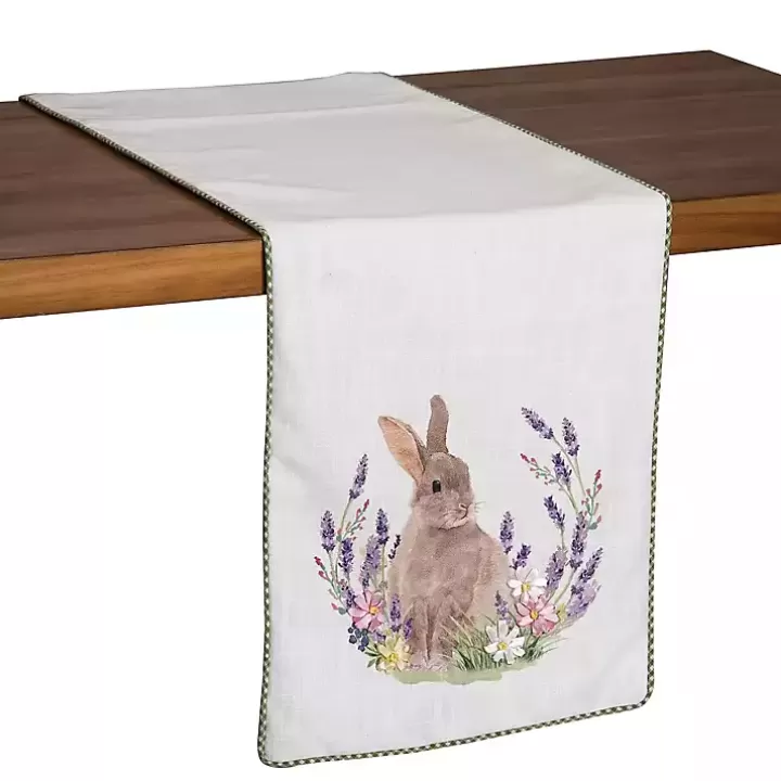 Clearance Lilac Bunny Rabbit Table Runner Table Linens